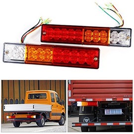 Tail Light, Car LED Tail Light, Set of 2, Waterproof, For Trucks, Trailers, Forklifts, Light Parts, 12-24V Universal
