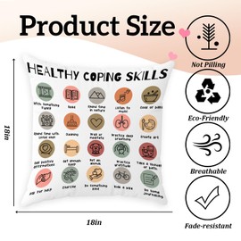 Calming Corner Throw Pillow Cover Counseling Office Must Haves Gifts for Mental Health Recovery Self Care Encourage Pillowcase Home Therapist Office Counselor Psychology Sofa Decorations