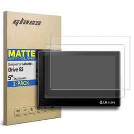 INNOSURE [2-PACK] Premium Tempered Glass Screen Protector Designed for Garmin Drive 53 Car GPS Navigator 5-Inch Touchscreen Anti Finger Print/Glare (Matte)
