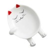 Lurrose Ceramic Cat Spoon Rest, Ceramic Spoon Holder Cat Kitchen