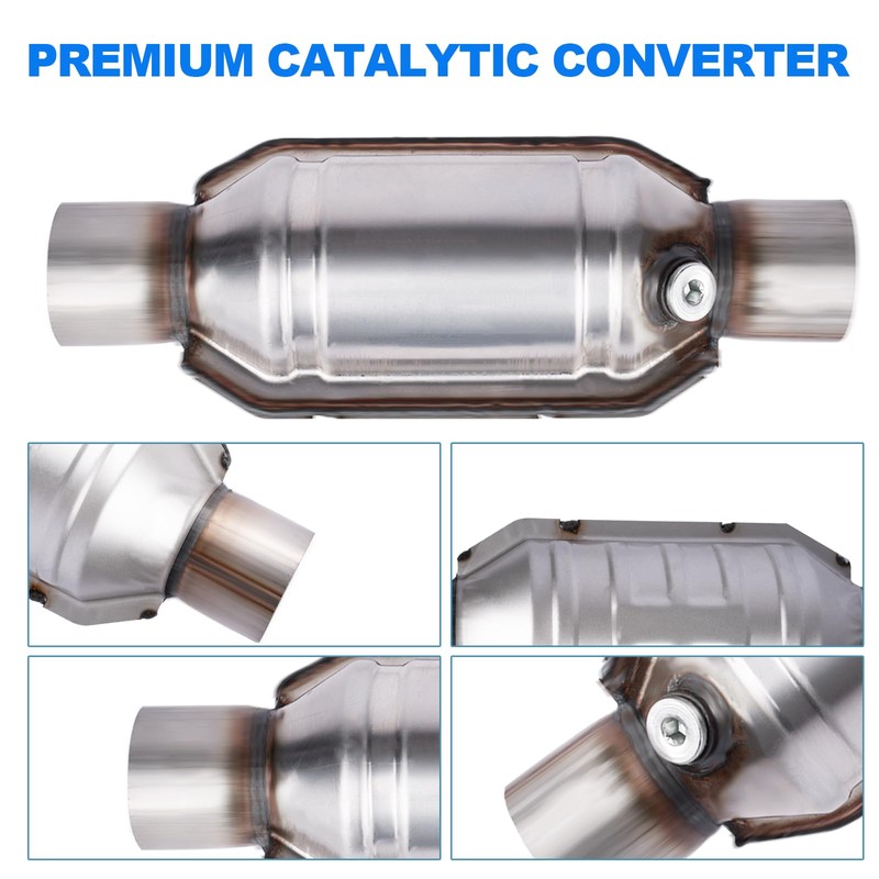 Yeoflagtrade 3.0" Universal Catalytic Converter, 3.0 Inch Inlet/Outle Cat Converter
