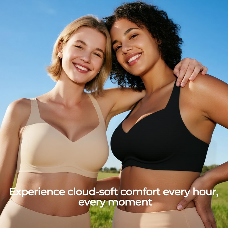 Gailife Womens Seamless Wireless Supportive Lift Bra Push Up Comfort