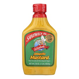 Woeber's Sandwich Pal Jalapeno Mustard, Six 16-Ounce Units (96-Ounces)