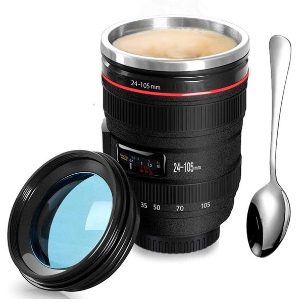 SLOSH Camera Coffee Cup Coffee Cup Coffee Milk Water Camera Cup Stainless Steel Lens Cup Tumbler