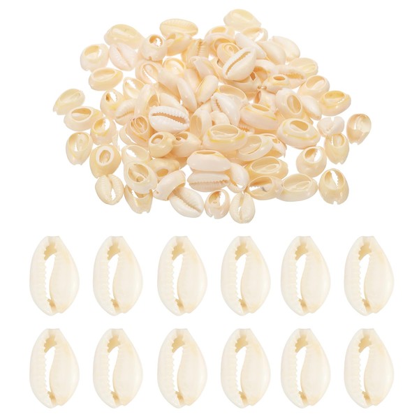 PATIKIL Natural Seashell Charm, 100 Pcs Oval Dyed Shells Craft