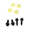 Black,License Plate Screw Kit OEM Style Fasteners with Nylon Screw