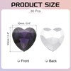 sourcing map 30Pcs Heart Rhinestones, 10mm Pointed Back Heart Glass