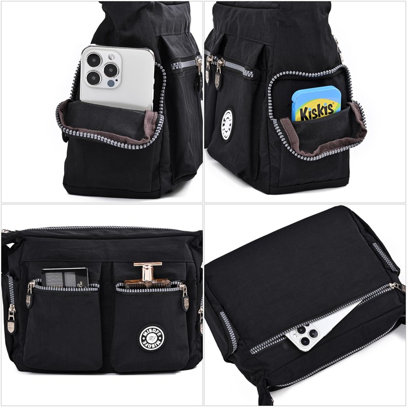 Wafybsre Casual Shoulder Bag for Women Multi Pockets Lightweight Handbag