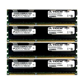 A-Tech Micron 16GB Kit 4X 4GB PC3-10600 1.5V for HP ProLiant SL270S G8 500658-B21 DL170E G6 SL4540 G8 BL2X220C G6 BL2X220C G7 500203-061 BL420C G8 BL460C G8 BL490C G7 500658-S21 Memory RAM