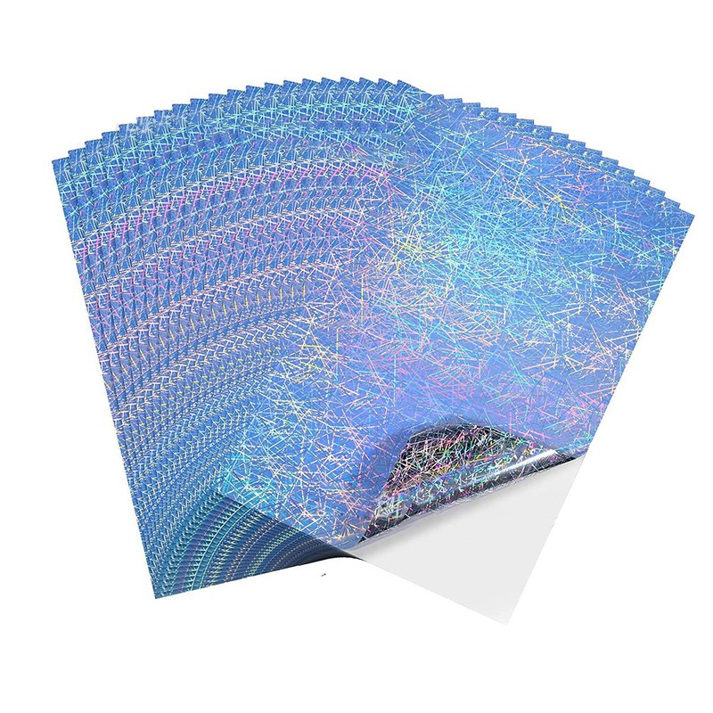 20 Sheets Printable Holographic Sticker Paper Waterproof Quick Drying A4