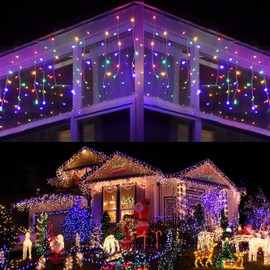 E T EASYTAO Luces de Cascada, 13M 700LED/Multicolor, Impermeable, Interior y Exterior, 8 Modos, Ideal para Fiestas y Decoración
