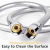 LEEFE PVC Smooth Shower Hose Flexible Anti-Kink Handheld Shower Head