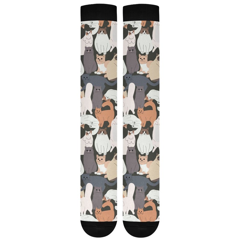 Wusikd Cats Compression Socks for Women and Men Circulation Cute