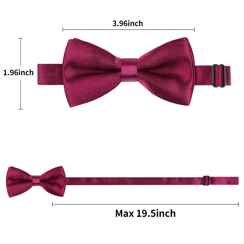 Alizeal Pre-tied Boy's Bow Tie Fancy Plain Adjustable Bow ties,