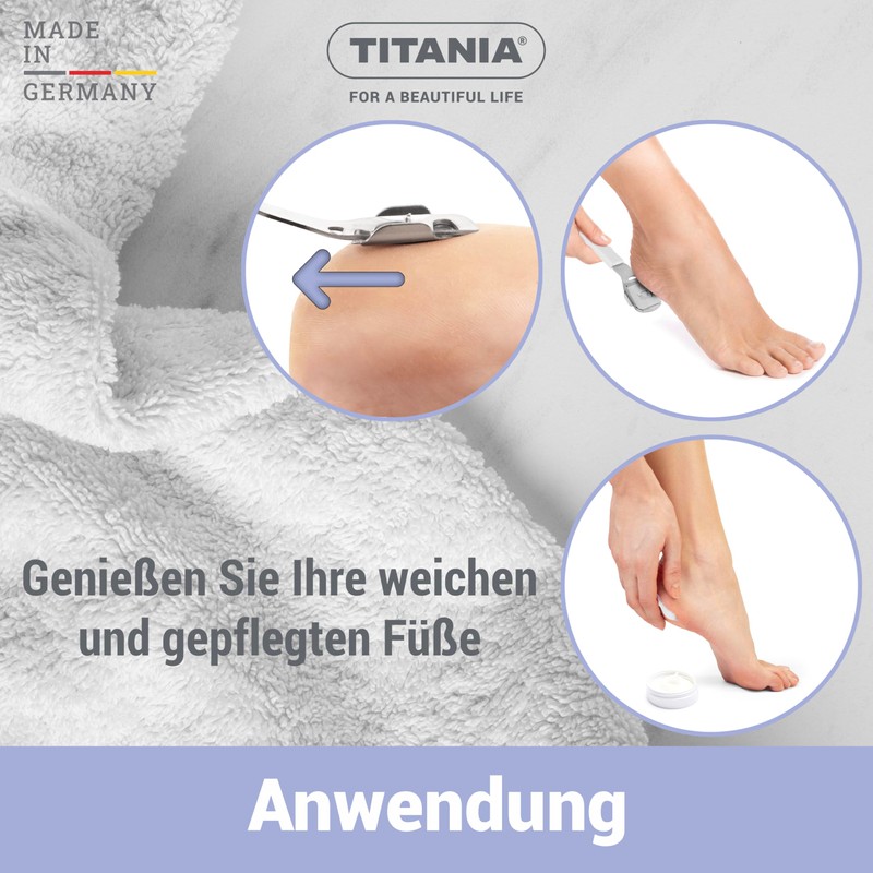 TITANIA Callus slicer with a replacement blade, callus remover with