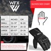 WFX Leather Motorbike Motorcycle Gloves Touchscreen Hard Knuckles Gloves Heavy