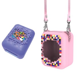 Hzycwgone Case for Bitzee, Interactive Toy Digital Pet,Protective Silicone Travel Carrying Cute Skin Sleeve w/Lanyard for Bitzee Virtual Electronic Pets(Pink)