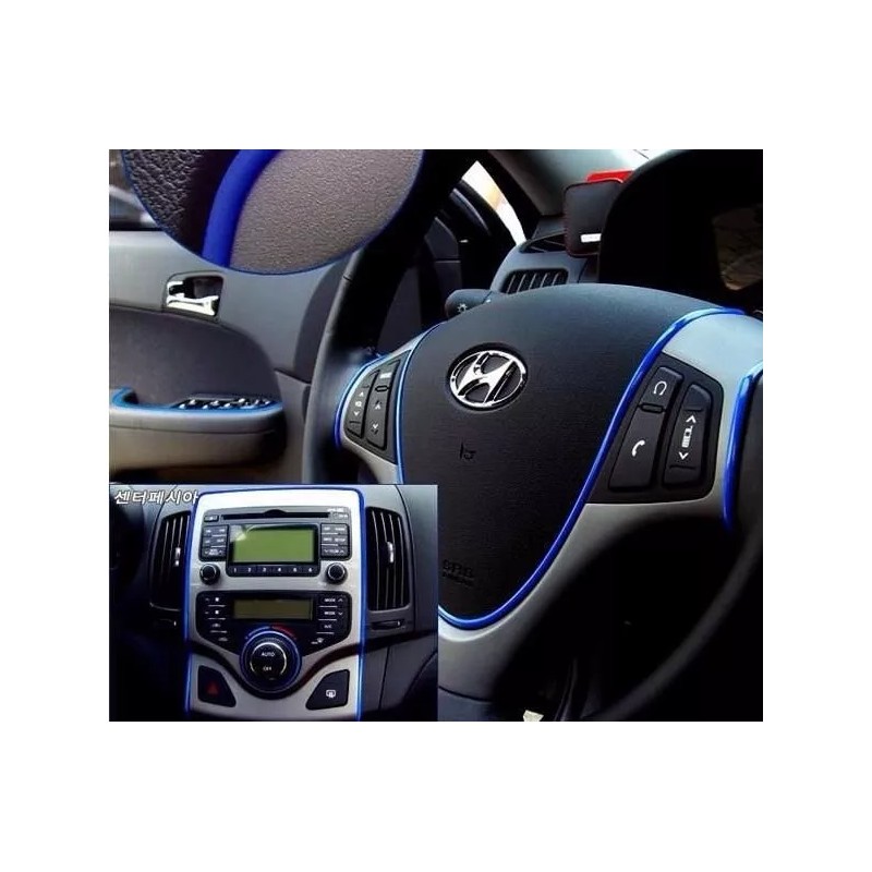 TechMel Banda Moldura De Carro Personaliza Para Interiores Azul 5m
