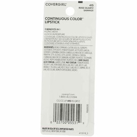 CoverGirl Continuous Color Lipstick, Rose Quartz [415], 0.13 oz (Pack of 4)