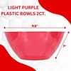 Red Plastic Serving Bowls Set of 2, Reusable Round Bowls