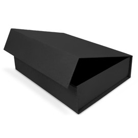 Verpackungswelt Gift Box with Lid 31 x 22 x 7 cm Gift Box with Magnetic Closure Perfect for Birthday, Wedding, Christmas, Birth Gift Packaging in Matt Black