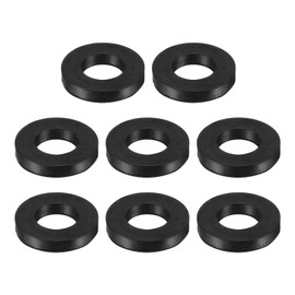 sourcing map 8 Pcs Solid Nitrile Rubber Flat Washer DN65 34mm OD x 19mm ID x 6mm Thickness Large Washers O Ring Sealing Gaskets, Industrial Flat Rubber Spacer, Black
