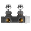 S SIENOC H-valve connection set, centre connection/radiator valves, thermostat for