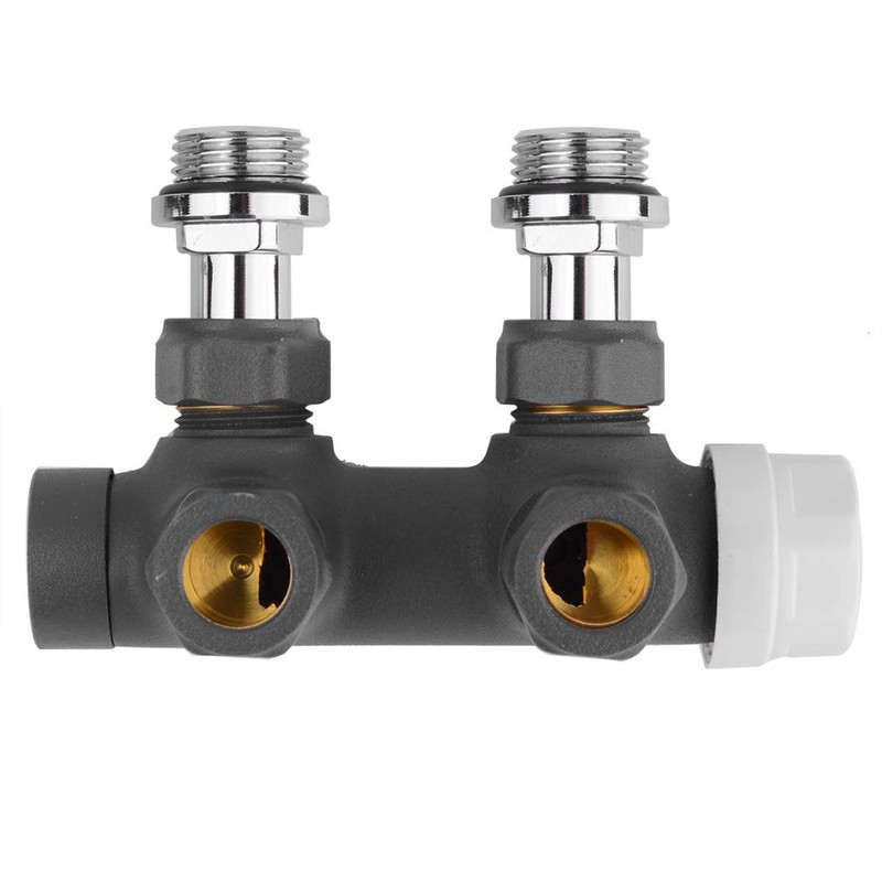 S SIENOC H-valve connection set, centre connection/radiator valves, thermostat for