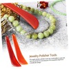 jojofuny 2Pcs Agate Jewelry Polisher Ring Burnisher Tools for Polishing
