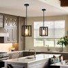 Mlihove Modern Pendant Lighting for Kitchen Island 1-Light Farmhouse Black
