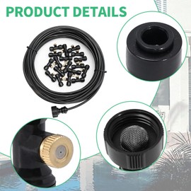 50 FT Misting System for Cooling Outdoor Mister System for Outside Patio Producing Water Mist in Backyard, Porch, Deck,Garden,Trampoline