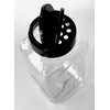 6 Pack 32oz Plastic PET Spice Jars with Black Dual