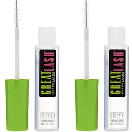 Maybelline New York Great Lash maquillaje de máscara lavable, negro más negro, 2 unidades, Transparente, 2 unidades