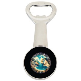 Seitan Limania Greece Souvenir Destination Magnetic Bottle Opener Single