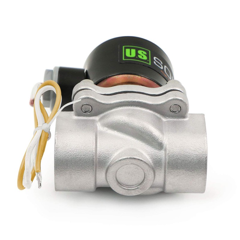 U.S. Solid Stainless Steel Electric Solenoid Valve 110VAC Normally Closed