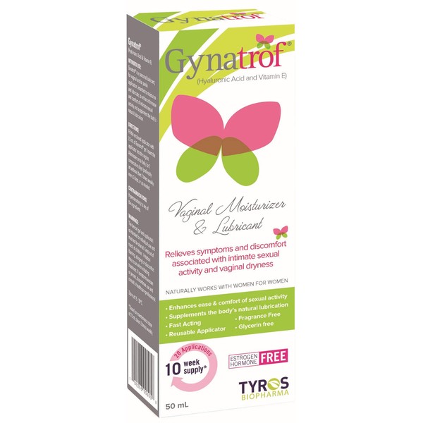 Gynatrof Vaginal Moisturizer | Hyaluronic Acid & Vitamin E | Eliminates Vaginal Dryness & Vaginal Itch & Irritation | Menopause Relief | Fast Acting, Hormone Free, Easy to Use | 20 Applications 50 mL