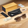 CARFIA Retro Acetate Polarized Sunglasses for Men UV Protection Square
