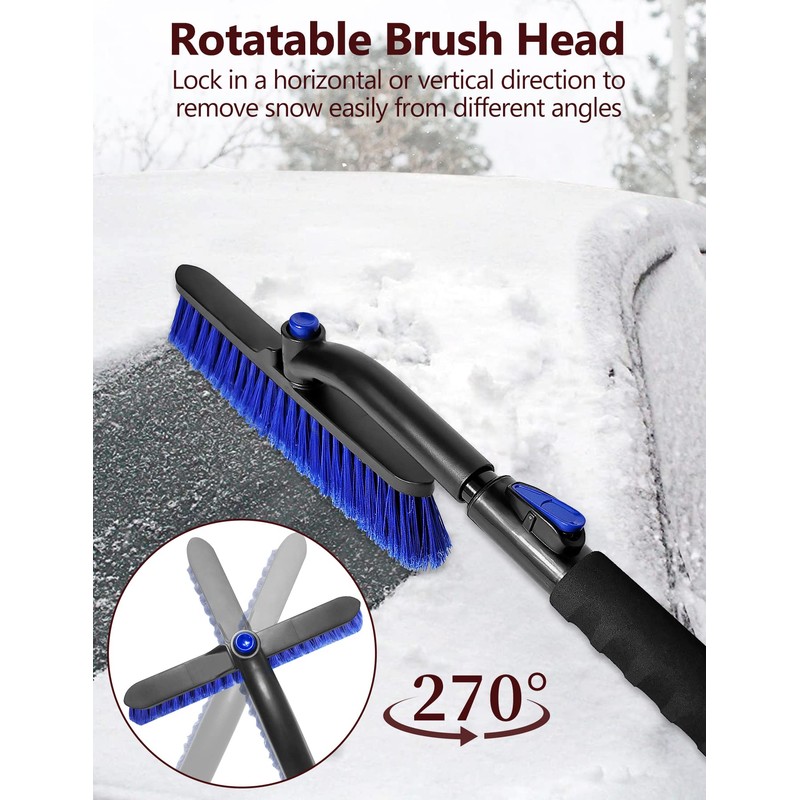 Auccutro 44'' Snow Brush Ice Scraper for Car Windshield Window,