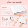 LJLGSZY 50 Set DIY Blank Wedding Fans Kit with Cardstock