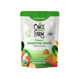 Once Upon a Farm Organic Smoothie Melts, Tropical Greens, 8ct, For Ages 12 Months+, Made with Whole Milk