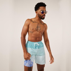 Chubbies Mens Swim Trunks 7", Lined Classic 4-Way Stretch Mens Shorts, The Whale Sharks, Board Shorts with Built-in Boxer Brief Liner, X-Large