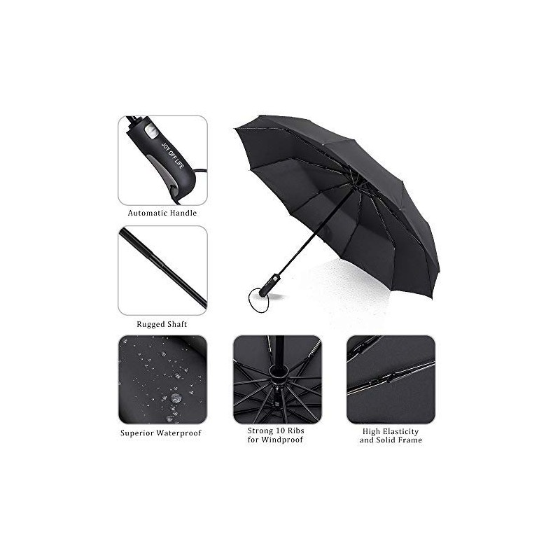 ZOMAKE Compact Umbrella, Auto Open & Close Travel Folding Umbrella,