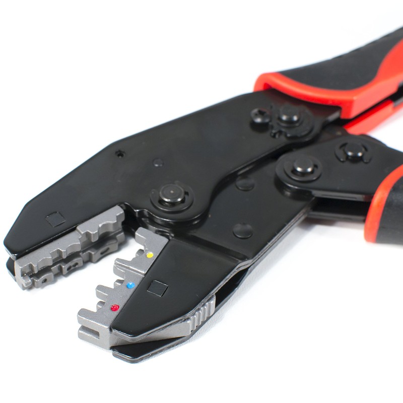 TGR Interchangeable Ratcheting Terminal Crimper Set - 7 Die Sets