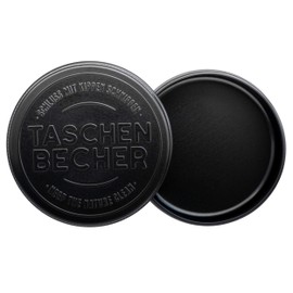 Taschenbecher Pocket Ashtray Odour-Proof Ashtray for Travel Ashtray to Go (Black Matt/Light Gold) (Black Matt)