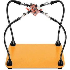 KLSKKJ Magnetic Helping Hands Soldering Station, Third Hand Soldering Tool 4 Flexible Arms Clamps Solder Holder Helping Hand for Electronic Repair Soldering Jewelry Crafts