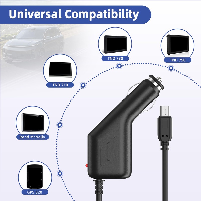 XHJTWOPY 5V 2A Mini USB Car Charger for Rand McNally