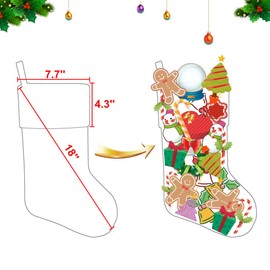 YourBestMemory - Medias de Navidad con monograma de 18 pulgadas, pulsera de tela brillante plateado con borde bordado letras con cinturón y decoración de sombrero de Navidad, color plateado