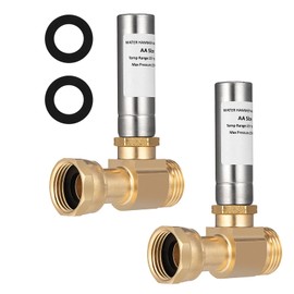 (2 Pack) Lidertik Water Hammer Arrestor for Washing Machine and 3/4 Inch Garden Hose, Stainless Steel Chamber and 2 More Washers, Absorb Shock and Reduce Noise LI-XYJSC-BXG-S(2 PCS)