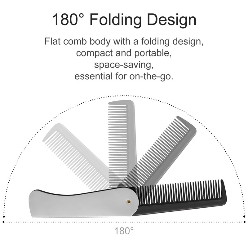 Stainless Steel Folding Comb - Switchblade Pocket Hair and Beard