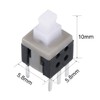 sourcing map 5.8x5.8x10mm PCB DIP Mounting Tact Tactile Push Button